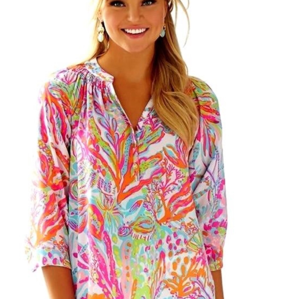 Lilly Pulitzer Scuba to Cuba Blouse